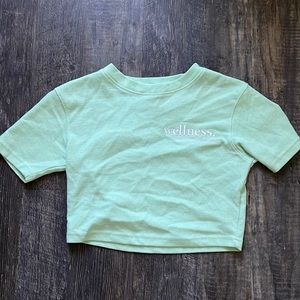 Teal crop top